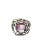 Anillo de Declaración, Plata de Ley 925, Zirconia cúbica artificial