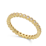 Anillo Delicado, Bañado en oro, Zirconia cúbica artificial