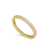 Anillo Delicado, Bañado en oro, Zirconia cúbica artificial