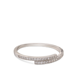Anillo Delicado, Plata 925 bañada en rodio, Zirconia cúbica artificial