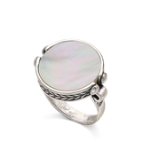 Anillo de Declaración, Plata de Ley 925, Madreperla artificial