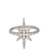 Anillo Delicado, Plata 925 bañada en rodio, Zirconia cúbica artificial