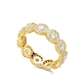 Anillo Delicado, Bañado en oro, Zirconia cúbica artificial