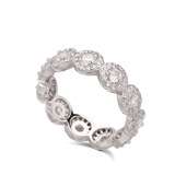 Anillo Delicado, Plata 925 bañada en rodio, Zirconia cúbica artificial