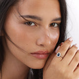 Anillo Delicado, Plata 925 bañada en rodio, Zirconia cúbica artificial
