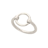 Anillo Delicado, Plata 925 bañada en rodio, Sin piedra
