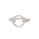 Anillo Delicado, Plata 925 bañada en rodio, Sin piedra