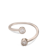 Anillo Delicado, Plata 925 bañada en rodio, Zirconia cúbica artificial