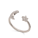 Anillo Delicado, Plata 925 bañada en rodio, Zirconia cúbica artificial