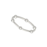 Anillo Delicado, Plata 925 bañada en rodio, Sin piedra