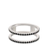 Anillo Delicado, Plata 925 bañada en rodio, Zirconia cúbica artificial