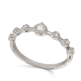 Anillo Delicado, Plata 925 bañada en rodio, Zirconia cúbica artificial