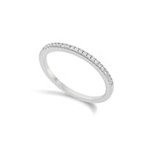Anillo Delicado, Plata 925 bañada en rodio, Zirconia cúbica artificial