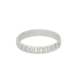 Anillo Delicado, Plata 925 bañada en rodio, Sin piedra