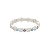 Anillo Delicado, Plata 925 bañada en rodio, Zirconia cúbica artificial, Esmalte