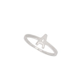 Anillo Delicado, Plata 925 bañada en rodio, Sin piedra