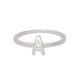 Anillo Delicado, Plata 925 bañada en rodio, Sin piedra