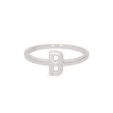 Anillo Delicado, Plata 925 bañada en rodio, Sin piedra