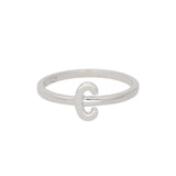Anillo Delicado, Plata 925 bañada en rodio, Sin piedra