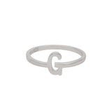 Anillo Delicado, Plata 925 bañada en rodio, Sin piedra