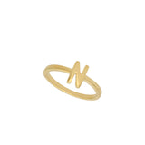 Anillo Delicado, Bañado en oro, Sin piedra