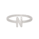 Anillo Delicado, Plata 925 bañada en rodio, Sin piedra