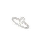 Anillo Delicado, Plata 925 bañada en rodio, Sin piedra