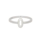Anillo Delicado, Plata 925 bañada en rodio, Sin piedra