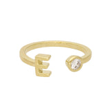 Anillo Delicado, Bañado en oro, Zirconia cúbica artificial