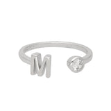 Anillo Delicado, Plata 925 bañada en rodio, Zirconia cúbica artificial
