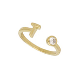 Anillo Delicado, Bañado en oro, Zirconia cúbica artificial