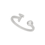 Anillo Delicado, Plata 925 bañada en rodio, Zirconia cúbica artificial