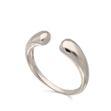 Anillo Delicado, Plata 925 bañada en rodio, Sin piedra