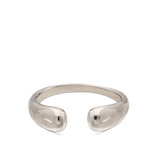 Anillo Delicado, Plata 925 bañada en rodio, Sin piedra