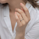Anillo Delicado, Plata 925 bañada en rodio, Sin piedra