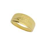 Anillo Delicado, Bañado en oro, Sin piedra