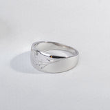Anillo Delicado, Plata 925 bañada en rodio, Sin piedra
