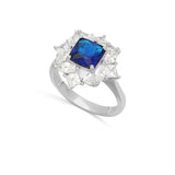 Anillo Delicado, Plata 925 bañada en rodio, Zirconia cúbica artificial