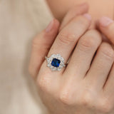 Anillo Delicado, Plata 925 bañada en rodio, Zirconia cúbica artificial