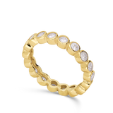 Anillo Delicado, Bañado en oro, Zirconia cúbica artificial