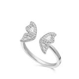 Anillo Delicado, Plata 925 bañada en rodio, Zirconia cúbica artificial