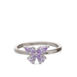 Anillo Delicado, Plata 925 bañada en rodio, Zirconia cúbica artificial