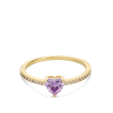 Anillo Delicado, Bañado en oro, Zirconia cúbica artificial