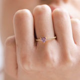 Anillo Delicado, Bañado en oro, Zirconia cúbica artificial