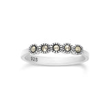 Anillo Delicado, Plata 925 bañada en rodio, Marcasita artificial