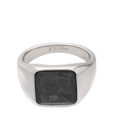 anillo de hombre, Acero inoxidable, Ágata artificial