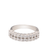 Anillo Delicado, Plata 925 bañada en rodio, Zirconia cúbica artificial