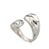 Anillo Delicado, Plata 925 bañada en rodio, Sin piedra