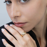 Anillo Delicado, Bañado en oro, Sin piedra