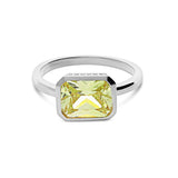 Anillo Delicado, Plata 925 bañada en rodio, Zirconia cúbica artificial